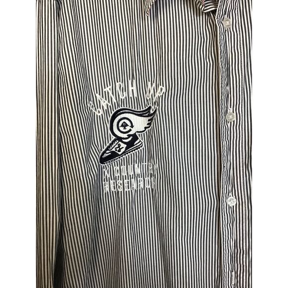 LRG Mens Long Sleeve Striped Button Down Shirt Sz 3XL EUC Trendy Streetwear - Picture 5 of 14